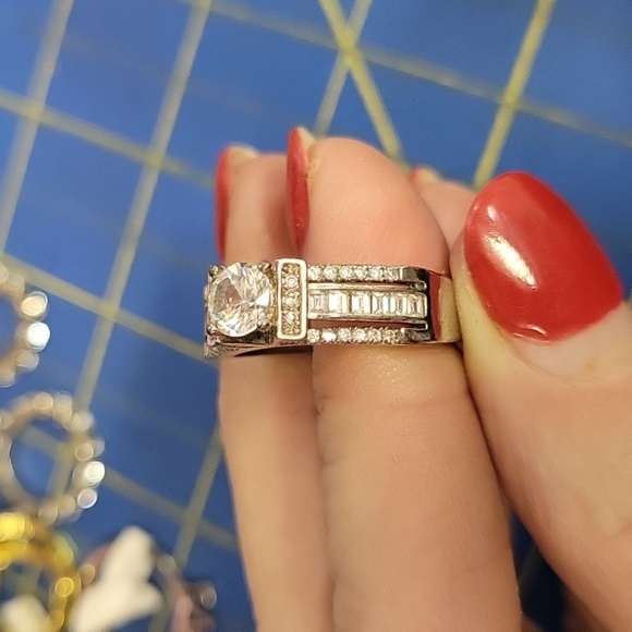 Felt's Fun Finds Jewelry - Rhinestone Faux Diamond Cocktail Ring